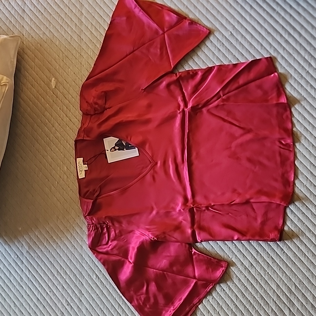 Nation Los Angeles Red Satin Women's Blouse